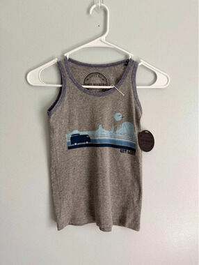 Tiny Whales Get Lost Desert Tank Top Gray Boys NWT 8Y !!